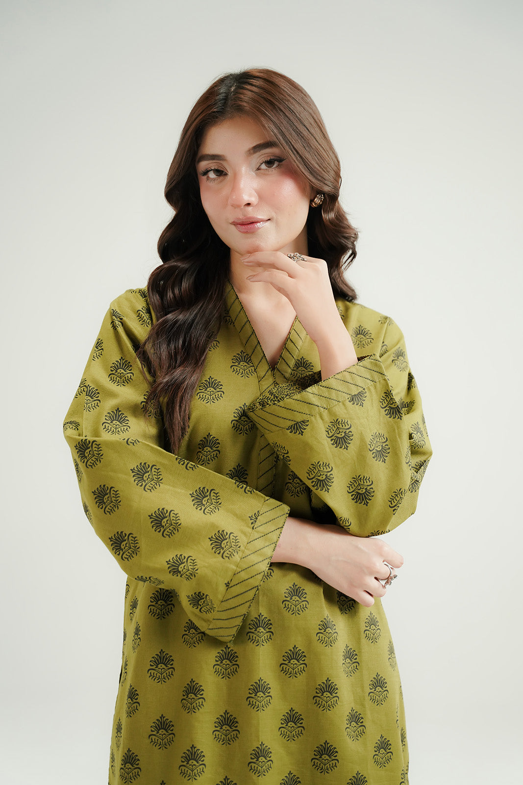2 Piece Printed Slub Khaddar Printed Suit (CP0563)