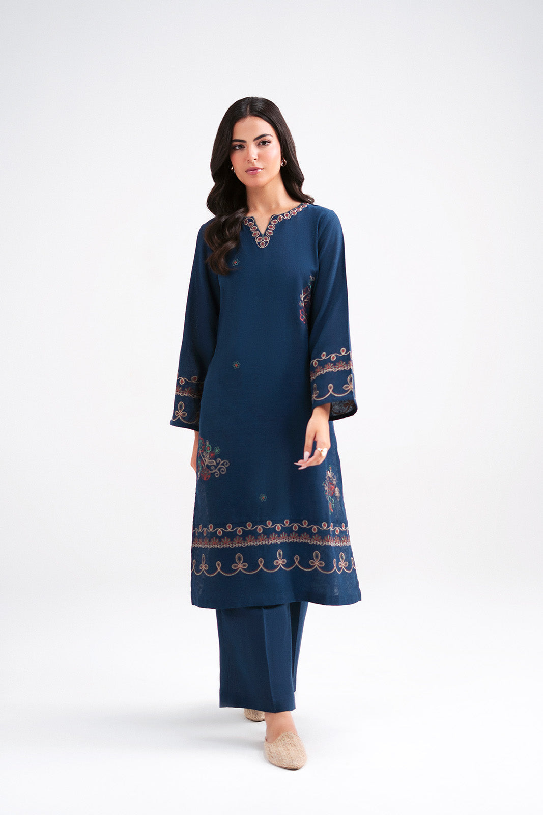 2 Piece Cotton Karandi Embroidered Suit (CP0570)