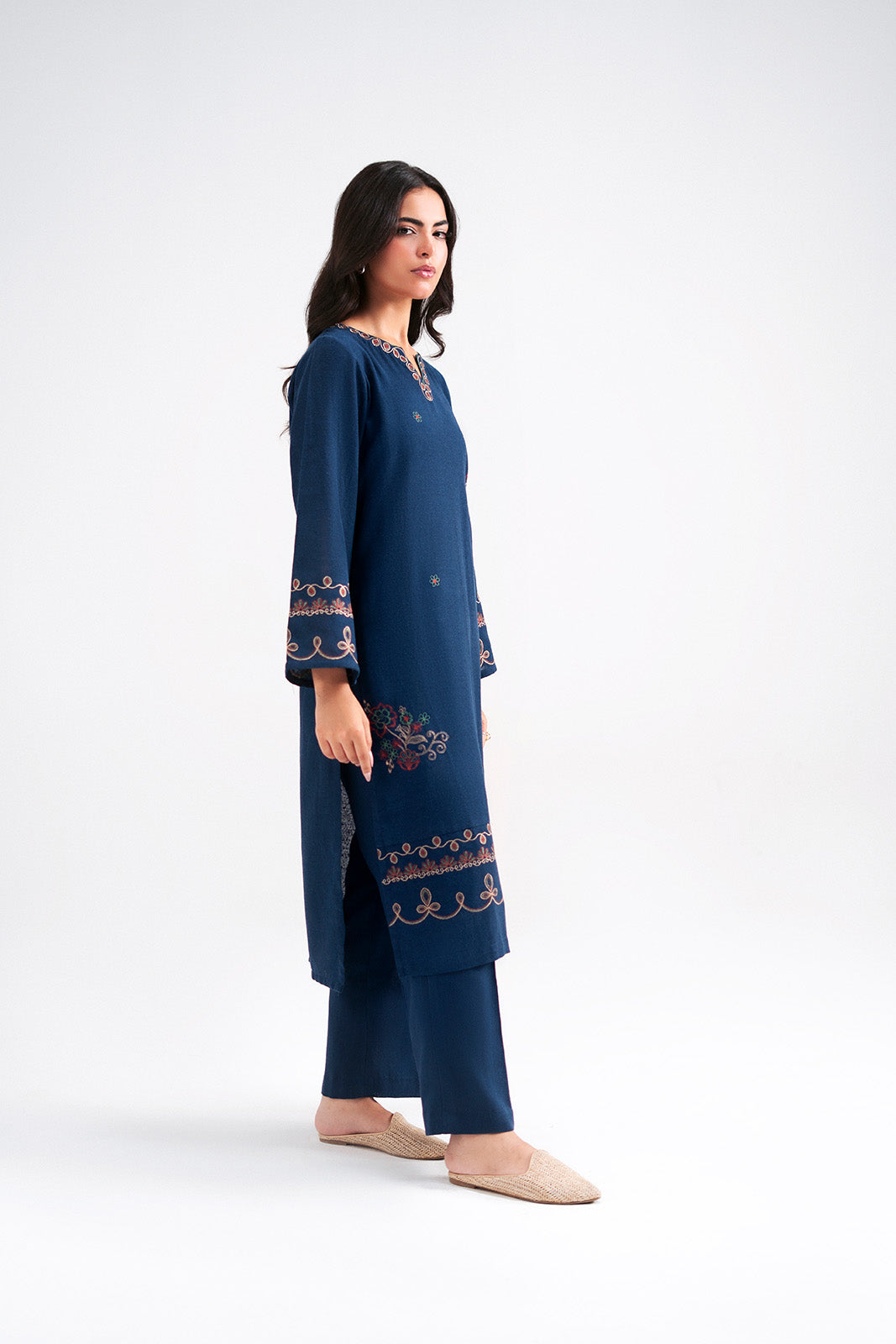 2 Piece Cotton Karandi Embroidered Suit (CP0570)