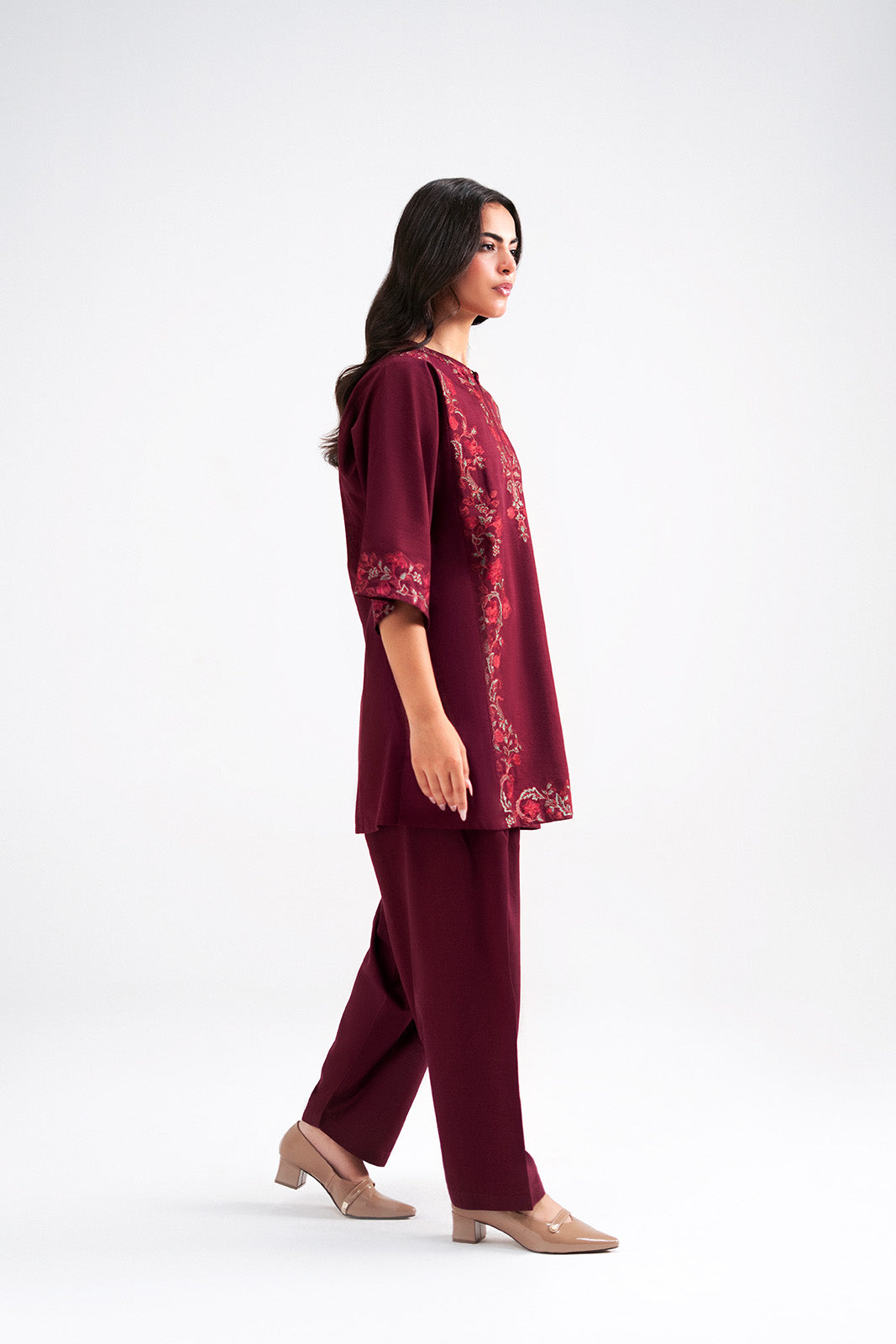 2 Piece Slub Khaddar Embroidered Suit (CP0572)