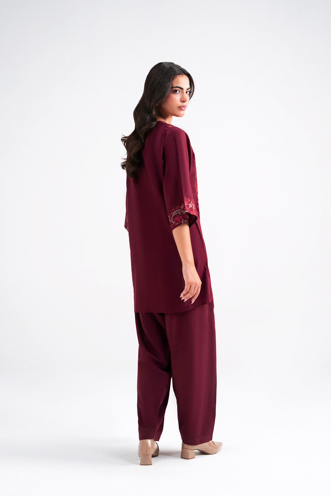 2 Piece Slub Khaddar Embroidered Suit (CP0572)