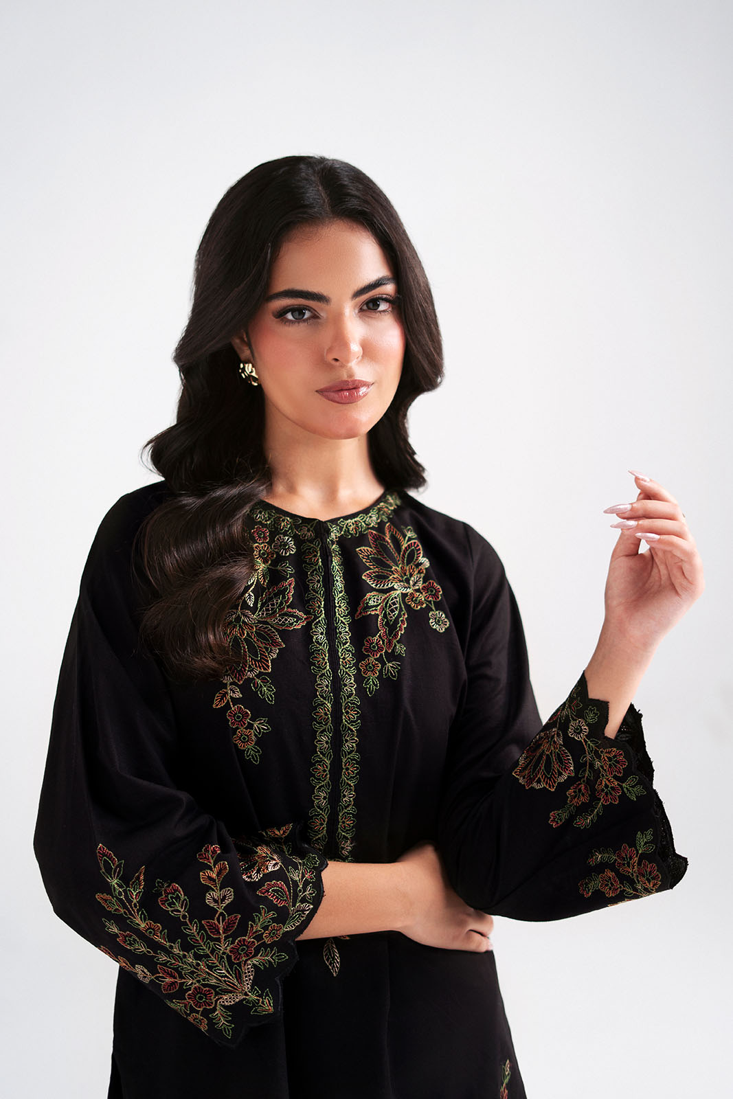 2 Piece Slub Khaddar Embroidered Suit (CP0597)