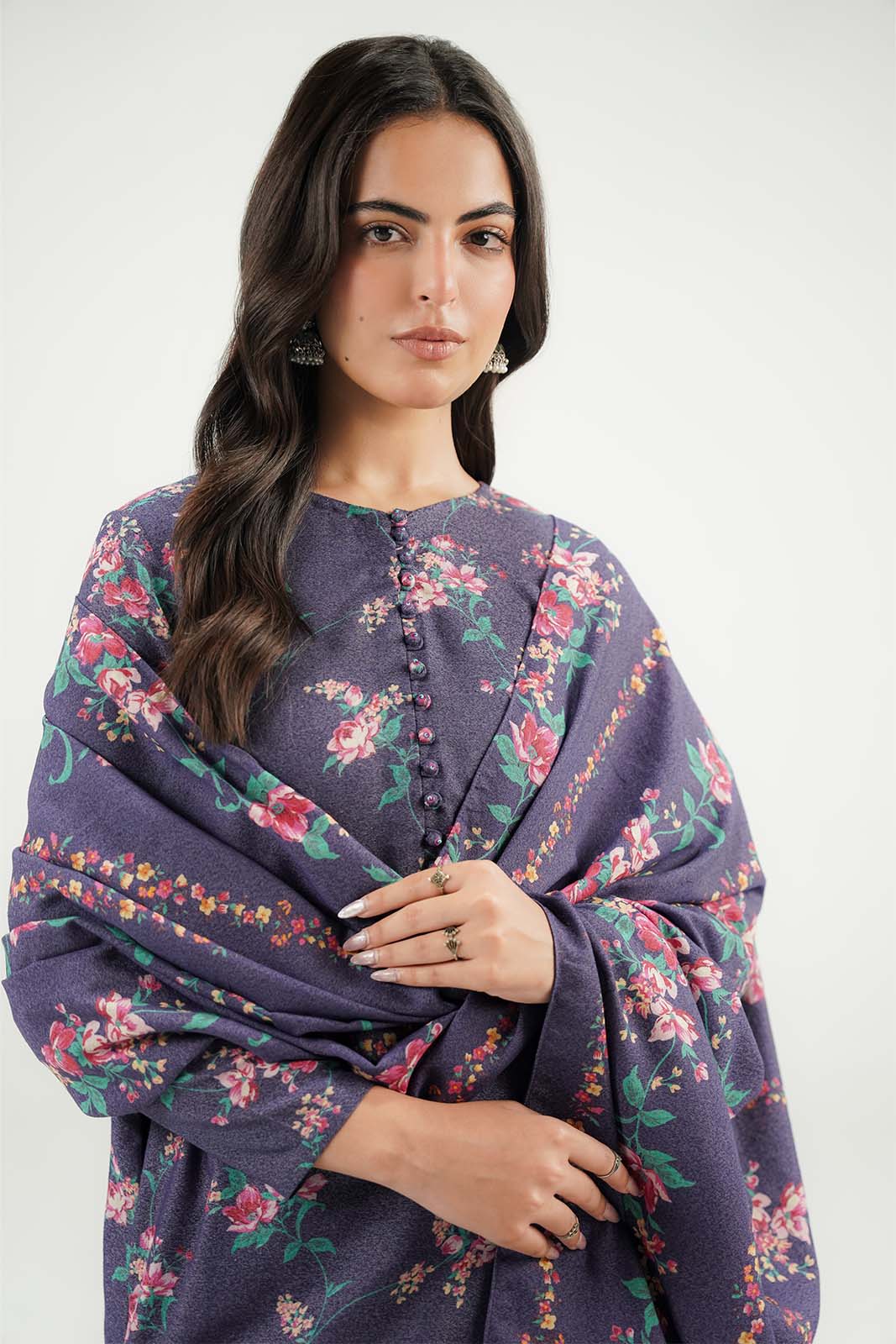 3 Piece Printed Lawn Karandi Printed Suit (CP0603)