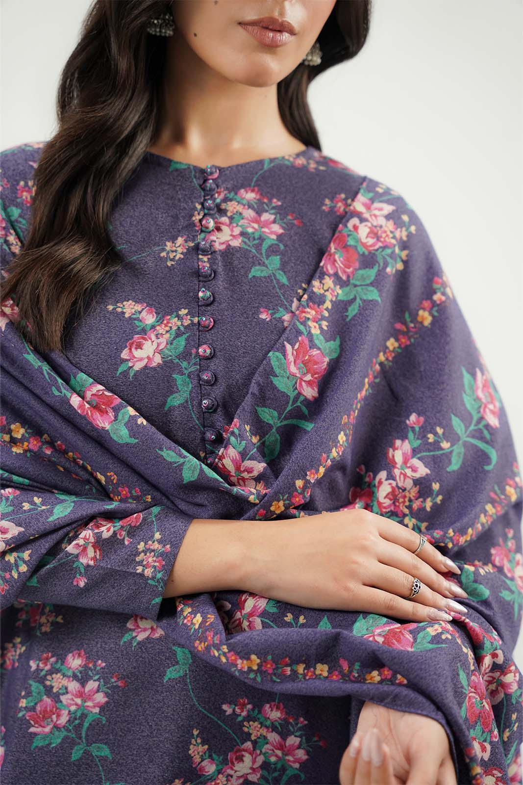 3 Piece Printed Lawn Karandi Printed Suit (CP0603)