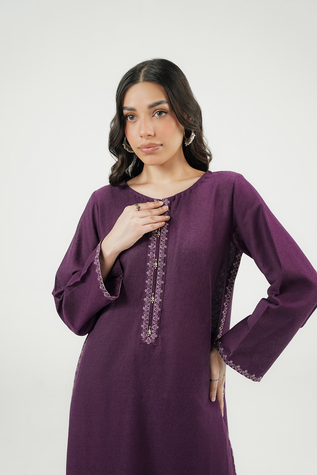 2 Piece Cotton Karandi Embroidered Suit (CP0607)
