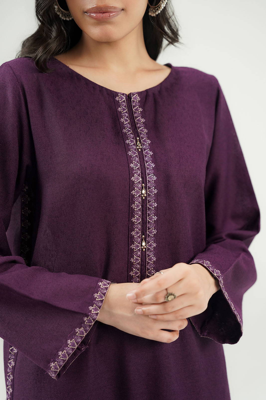 2 Piece Cotton Karandi Embroidered Suit (CP0607)