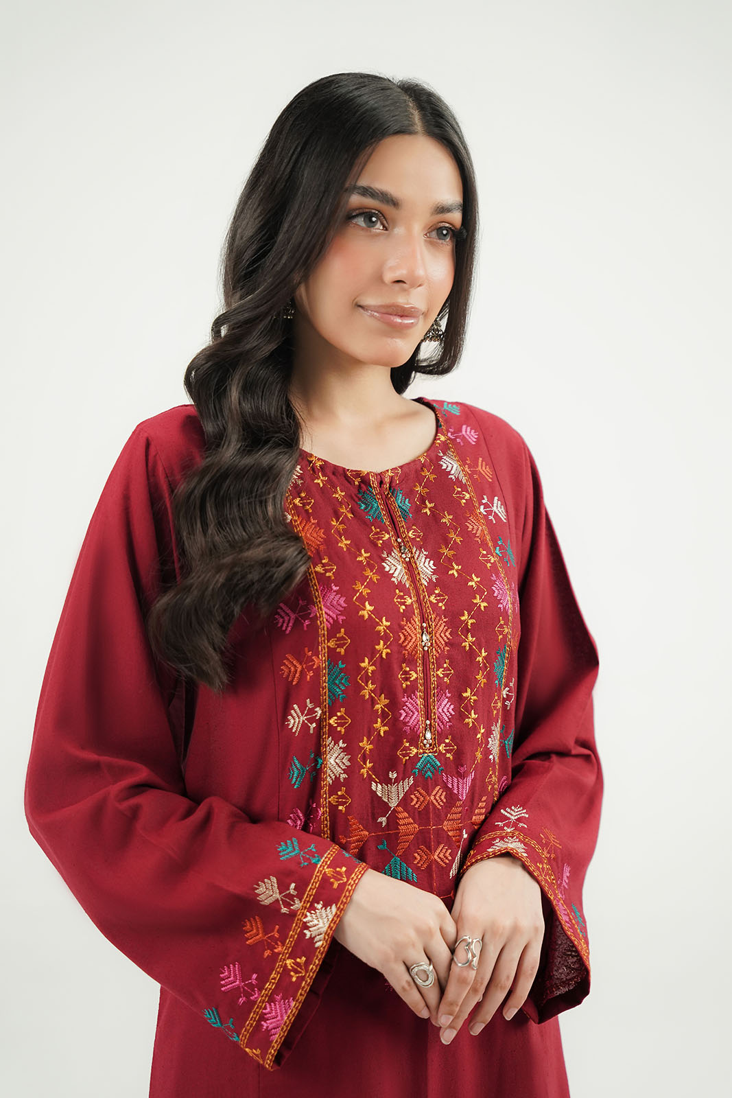 2 Piece Lawn Karandi Embroidered Suit (CP0609)