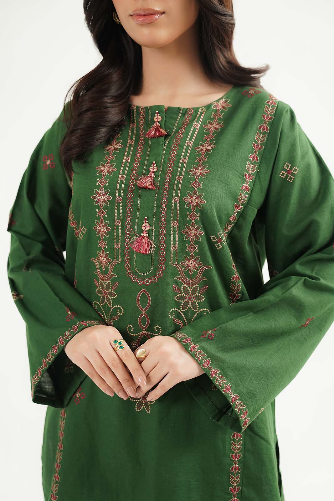 2 Piece Slub Khaddar Embroidered Suit (CP0617)