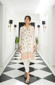 Ss24Da-2440 Beige 2Pcs Hand Embellished Shirt With Trouser