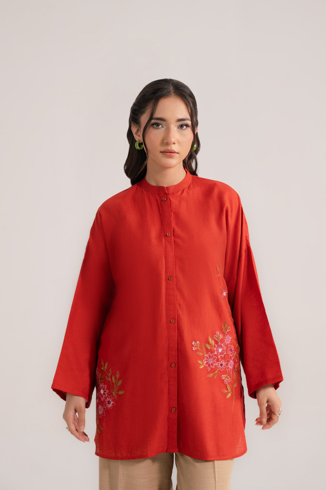 1 Piece Lawn Karandi Embroidered Shirt (CS0341)