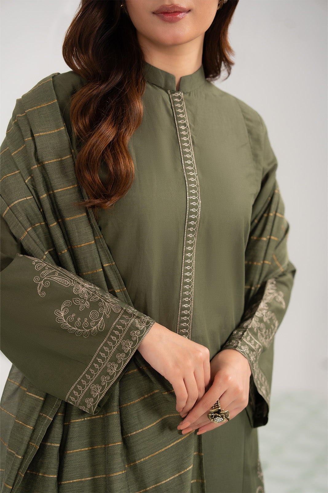 3 Piece Lawn Embroidered Suit (CS0409)