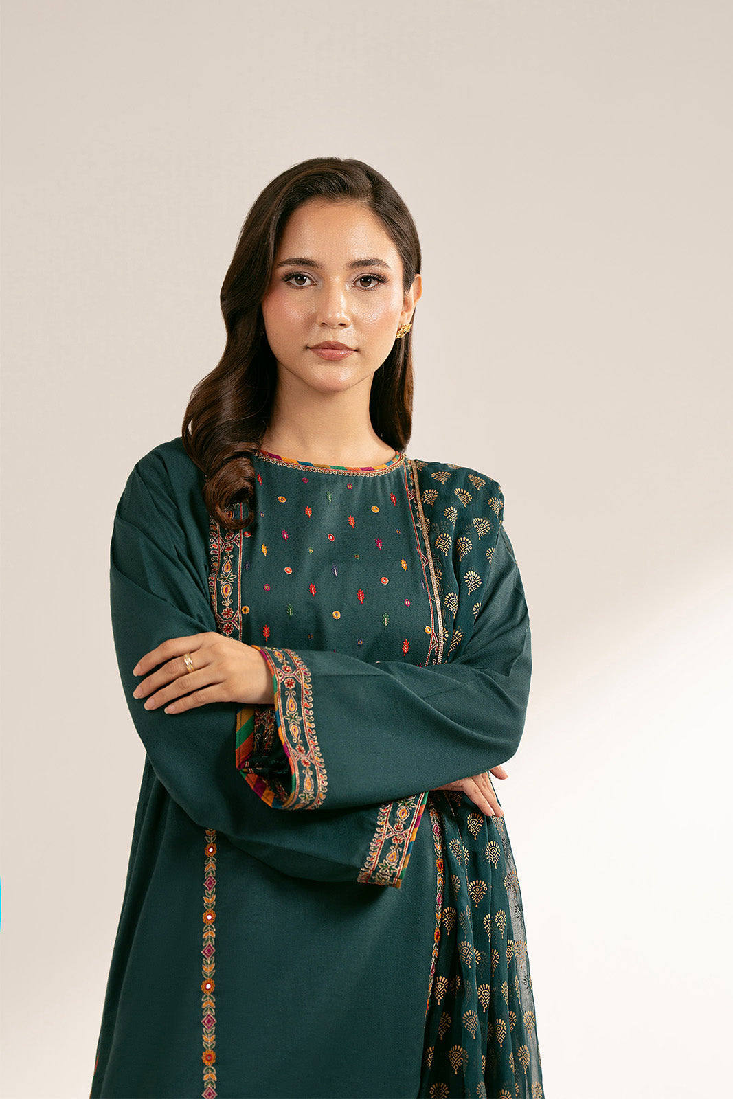 3 Piece Lawn Karandi Embroidered Suit (CS0419)