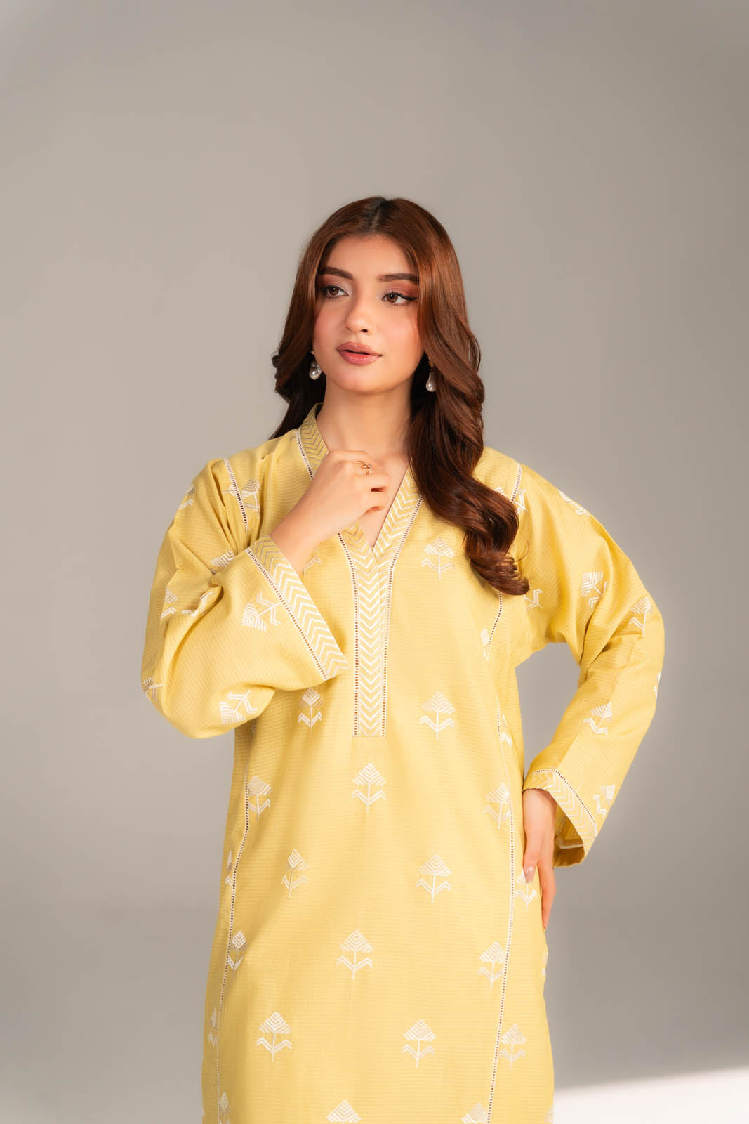 2 Piece Cotton Rip Stop Embroidered Suit (CS0444)