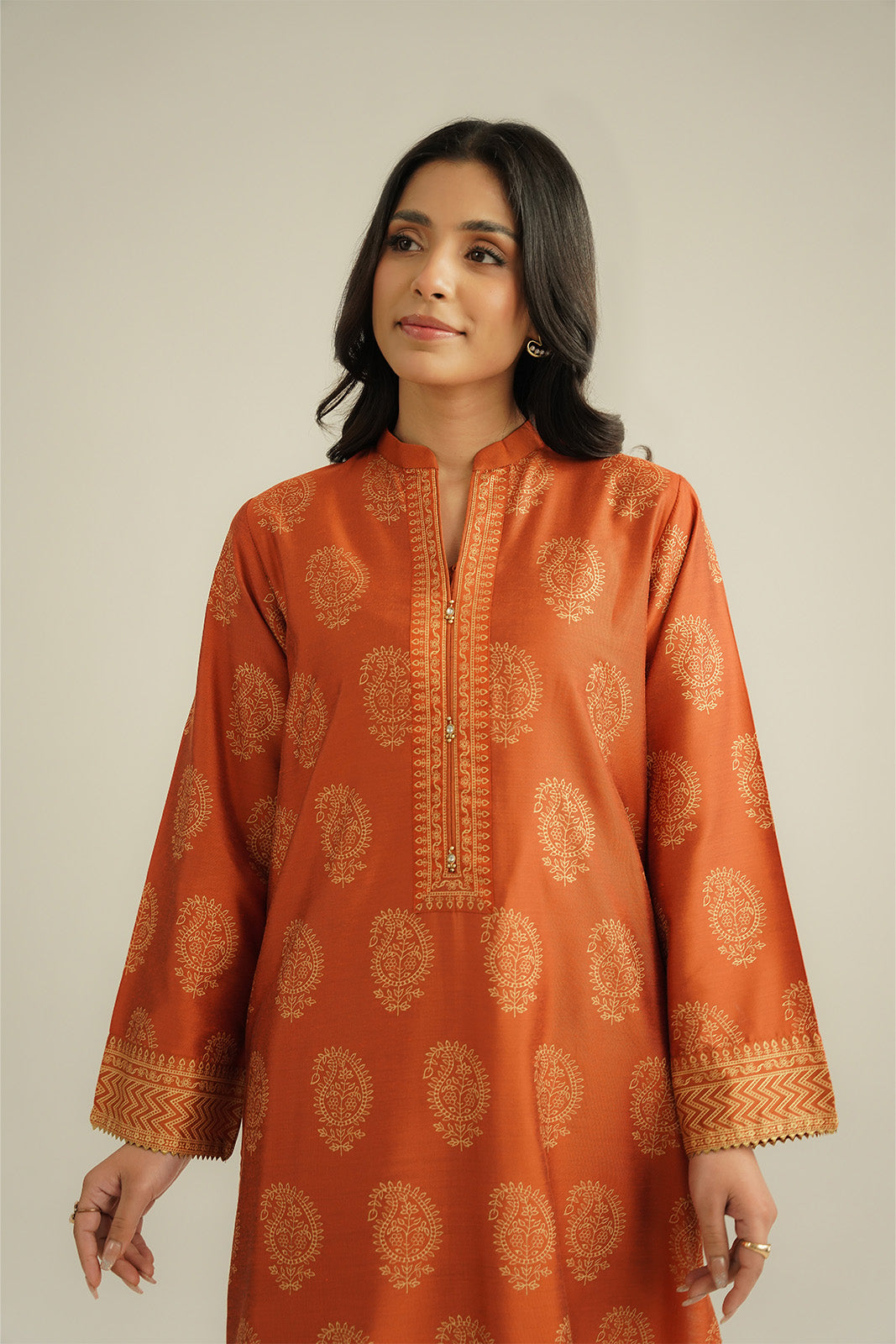 2 Piece Printed Cotton Silk Printed Suit (CS0447)