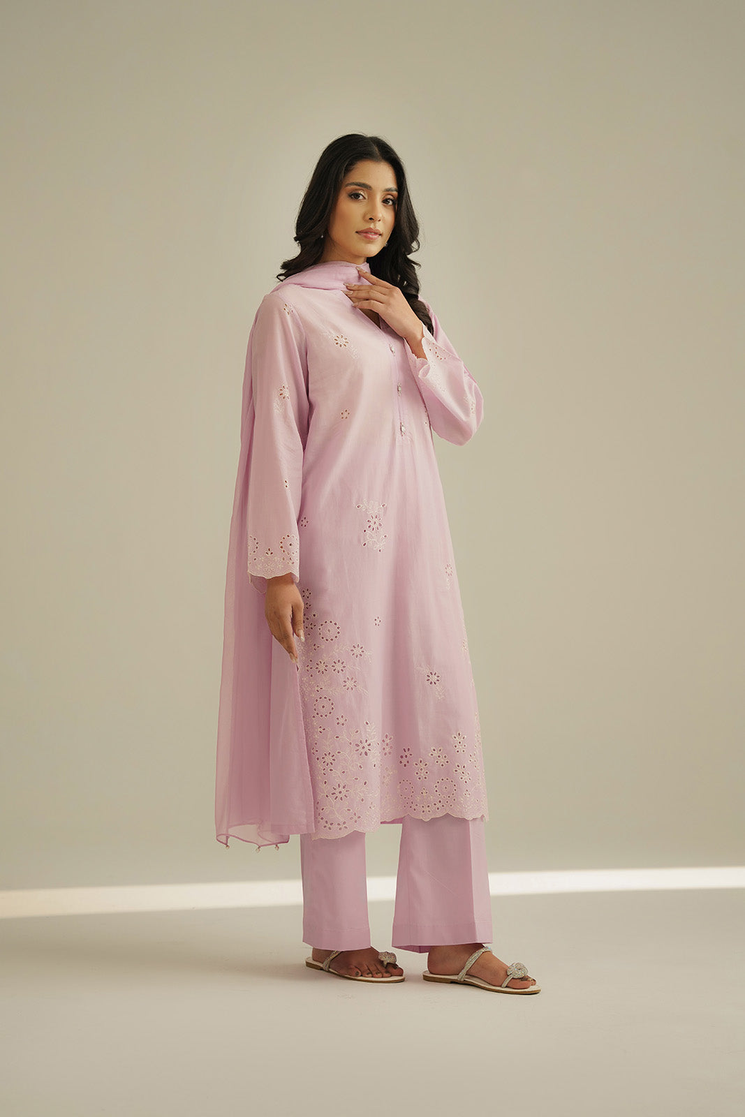 3 Piece Lawn Embroidered Suit (CS0455)