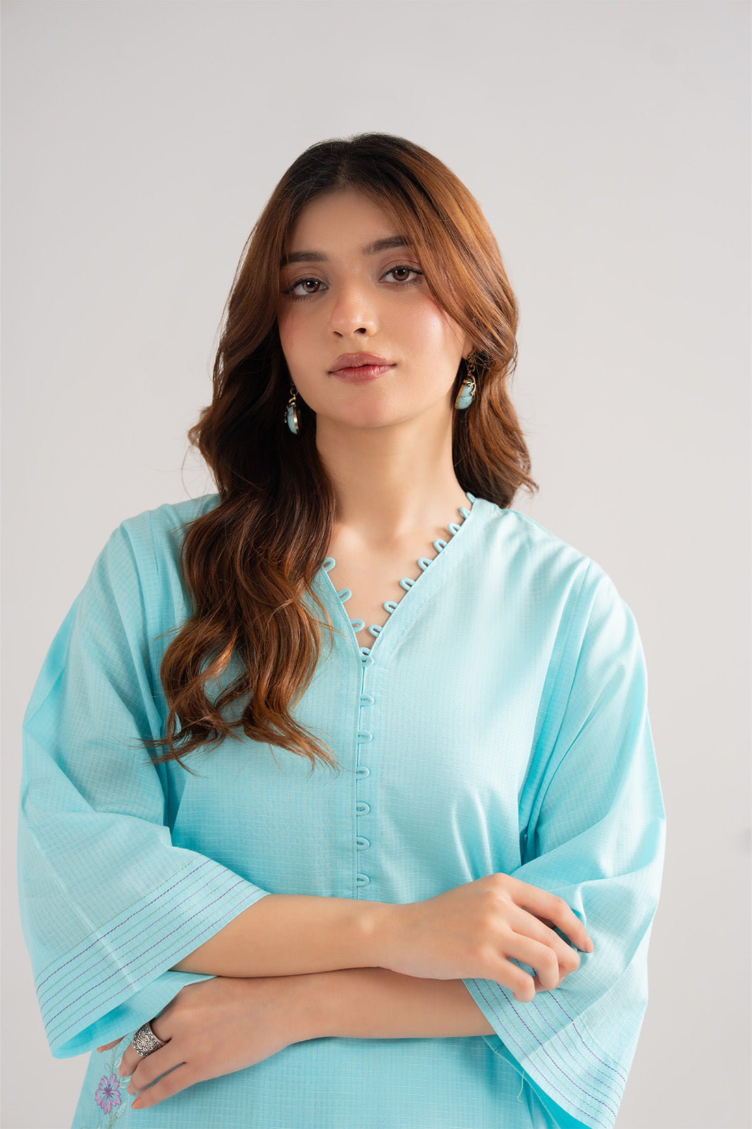 2 Piece Cotton Rip Stop Embroidered Suit (CS0465)