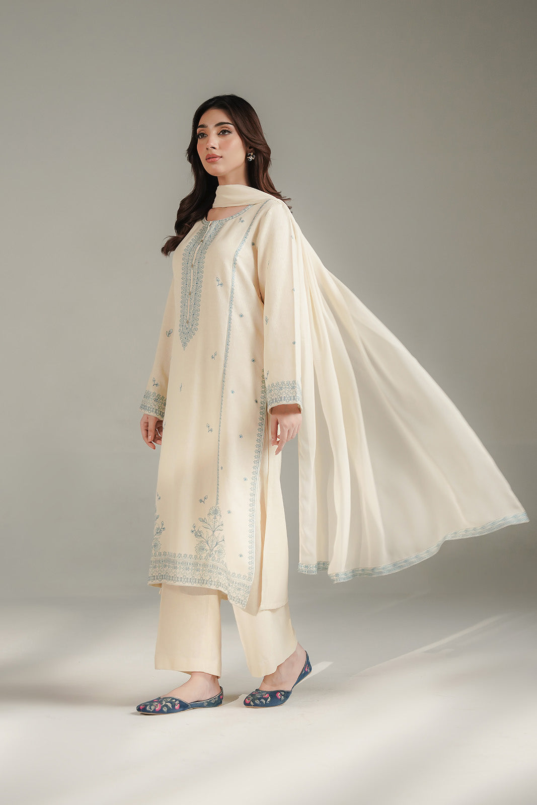 3 Piece Cotton Karandi Embroidered Suit (CS0502)