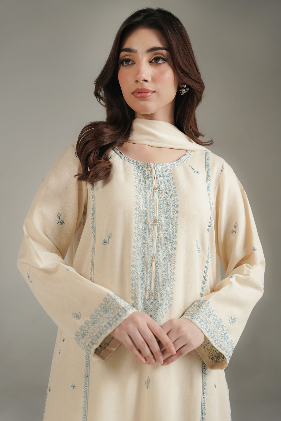 3 Piece Cotton Karandi Embroidered Suit (CS0502)