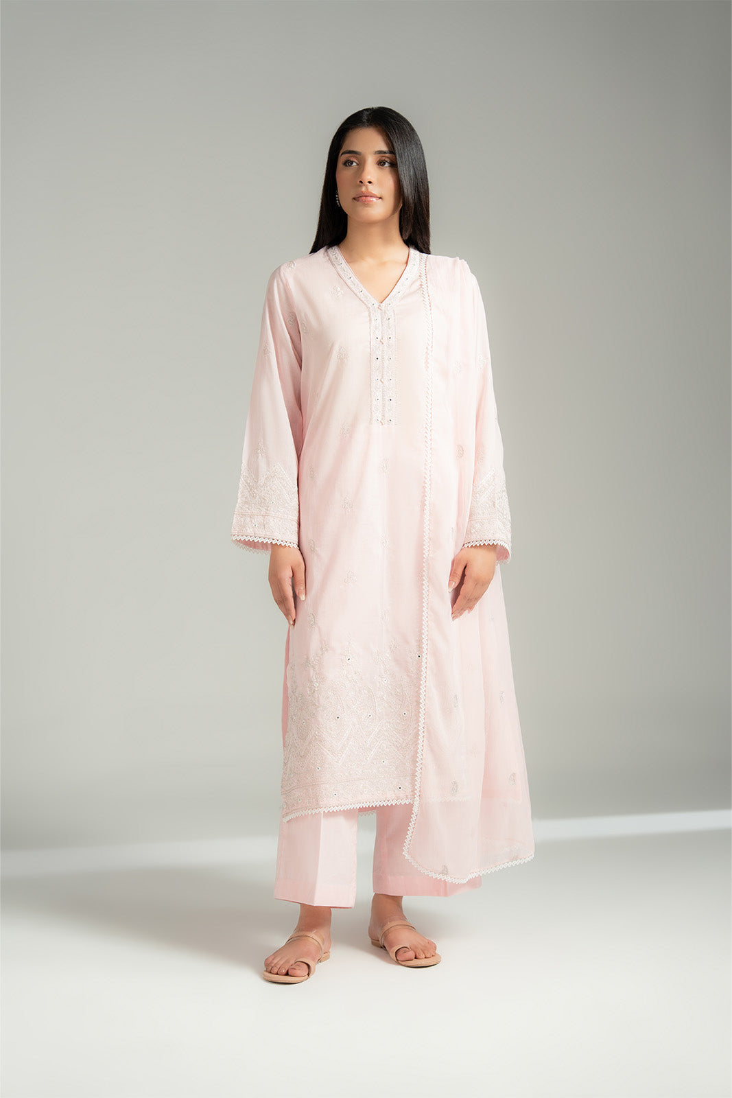3 Piece Lawn Embroidered Suit (CS0525)