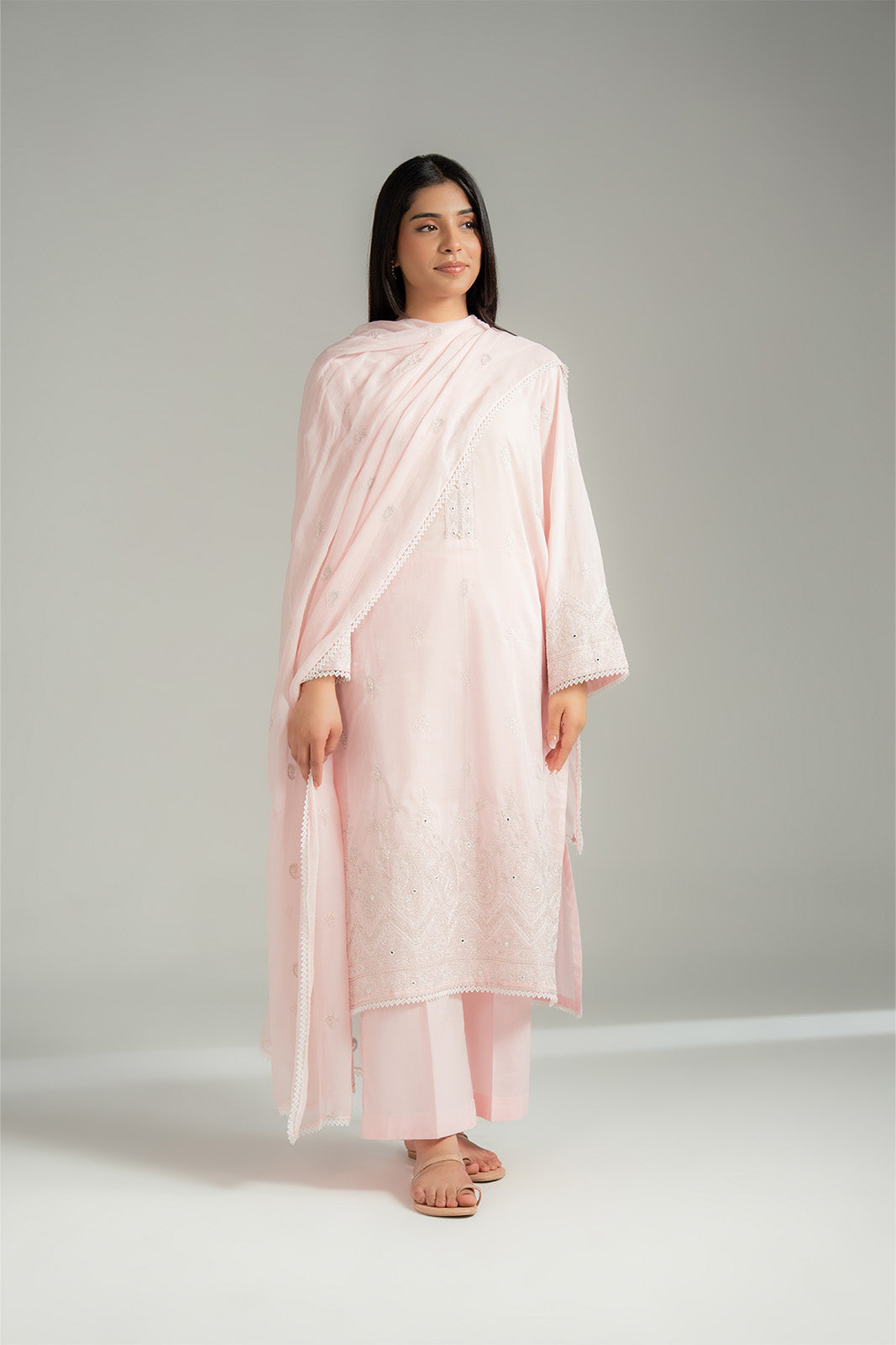 3 Piece Lawn Embroidered Suit (CS0525)