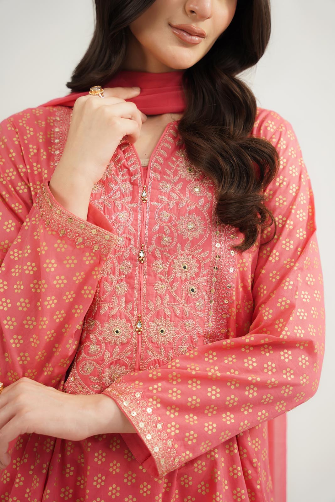 3 Piece Printed Lawn Embroidered Suit (CS0527)