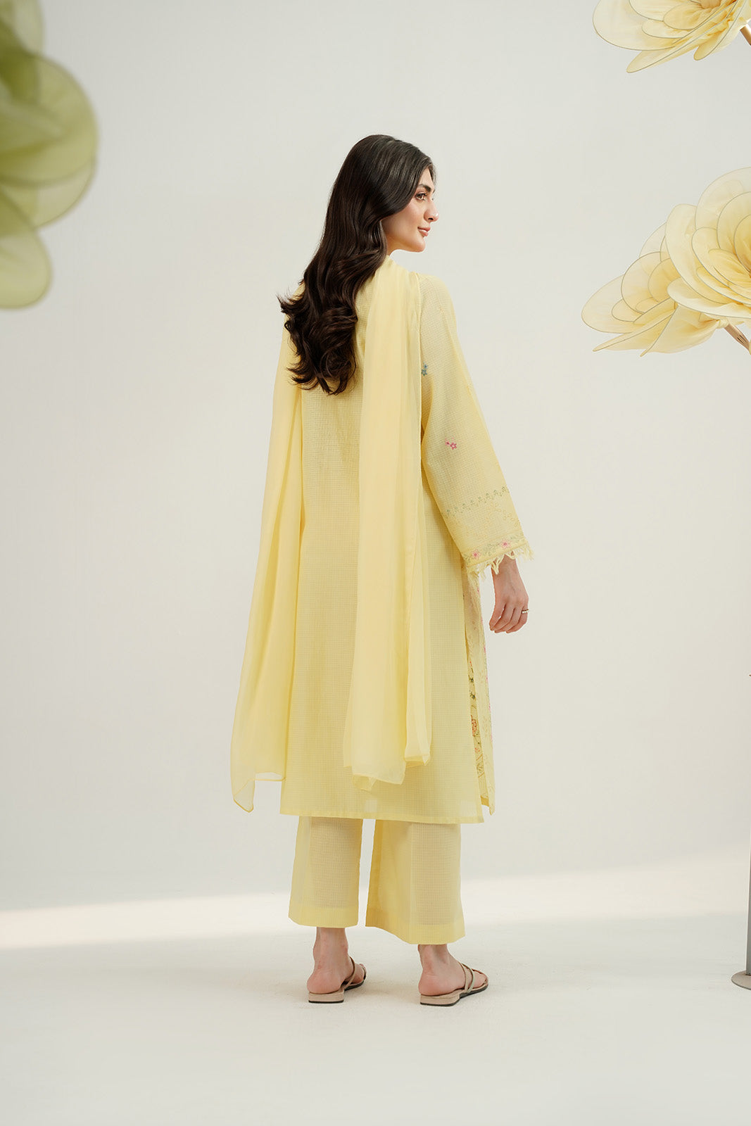 3 Piece Cotton Rip Stop Embroidered Suit (CS0534)