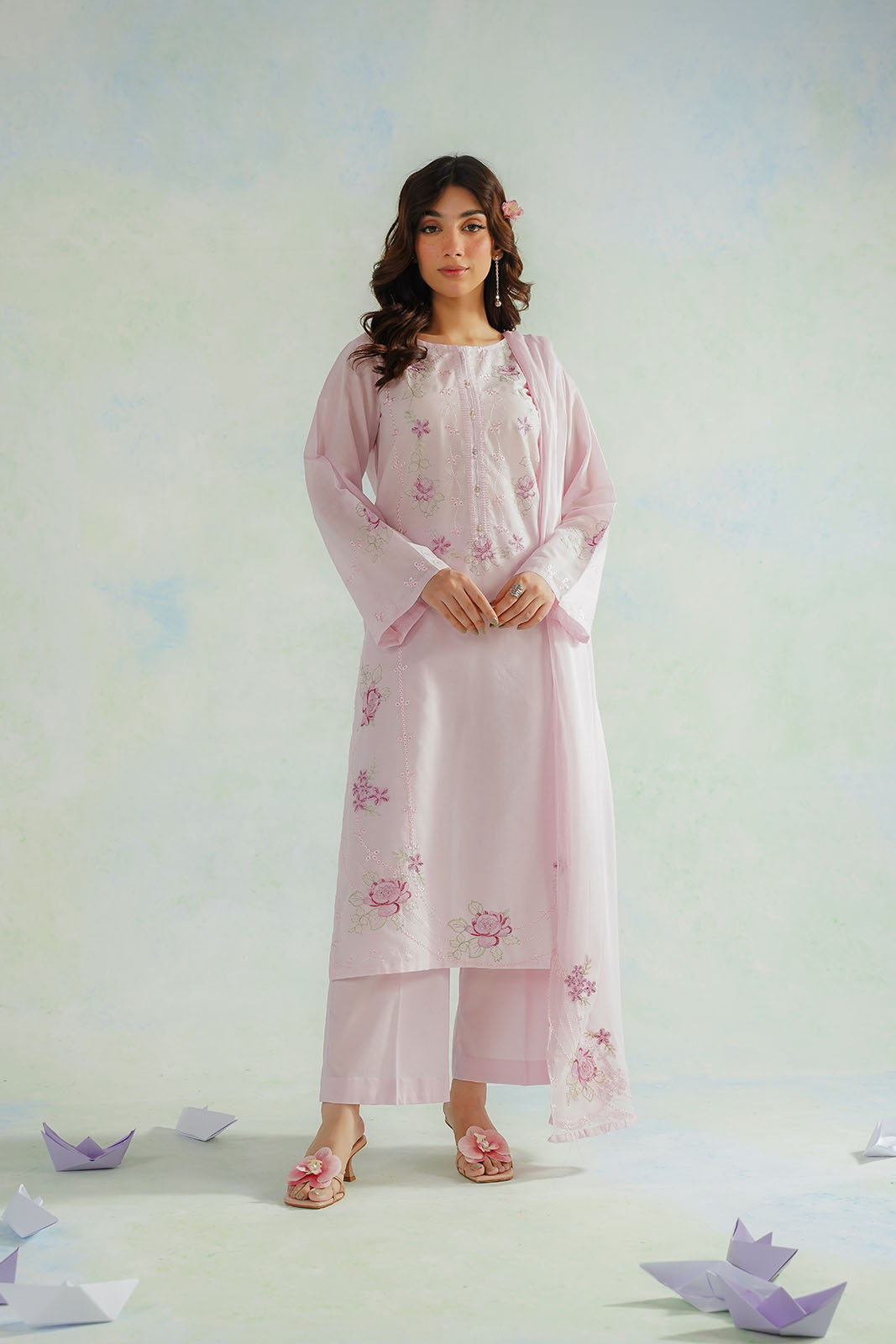 3 Piece Lawn Embroidered Suit (CS0580)