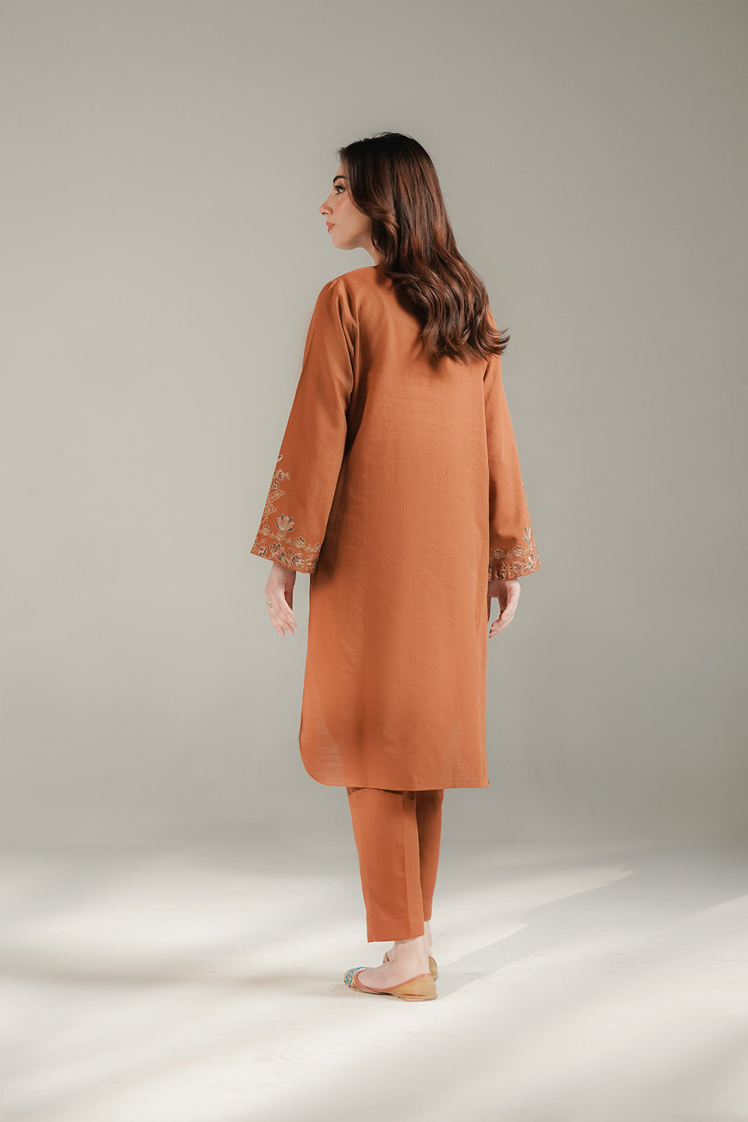 2 Piece Slub Khaddar Embroidered Suit (CS0681)