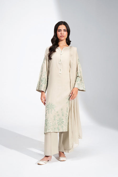 3 Piece Lawn Karandi Embroidered Suit (CS0704)