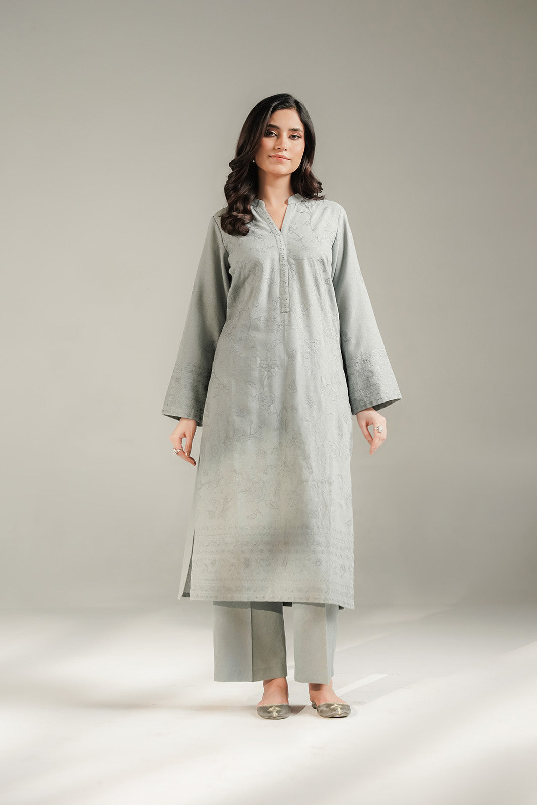 2 Piece Cotton Karandi Embroidered Suit (CS0709)