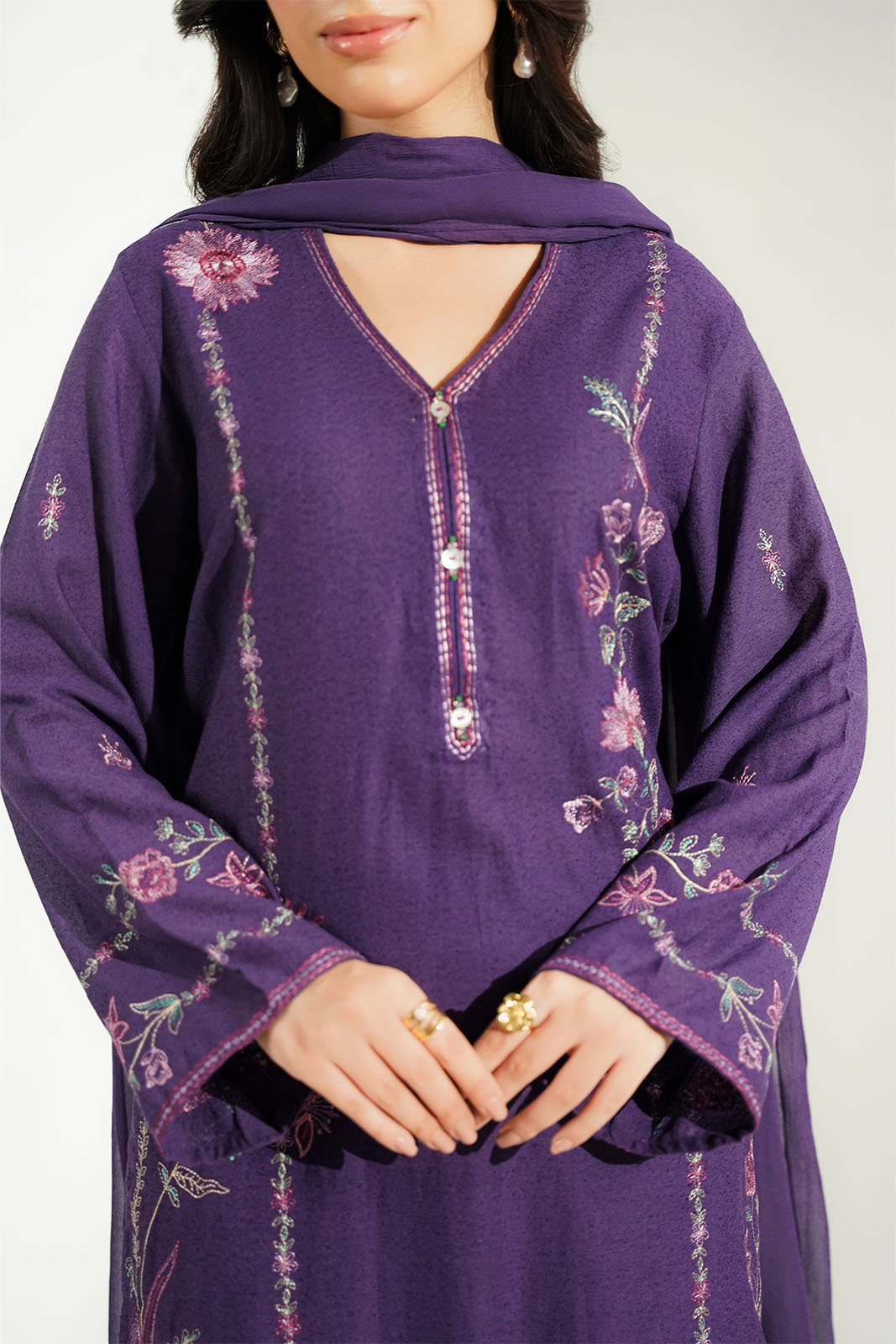 3 Piece Lawn Karandi Embroidered Suit (CS0719)