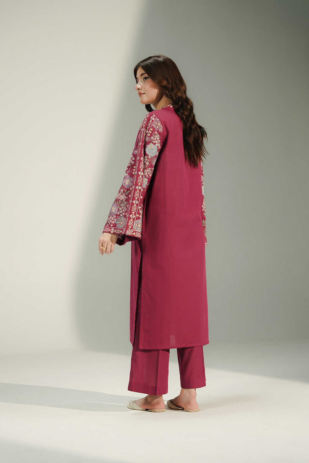 2 Piece Slub Khaddar Embroidered Suit (CS0720)