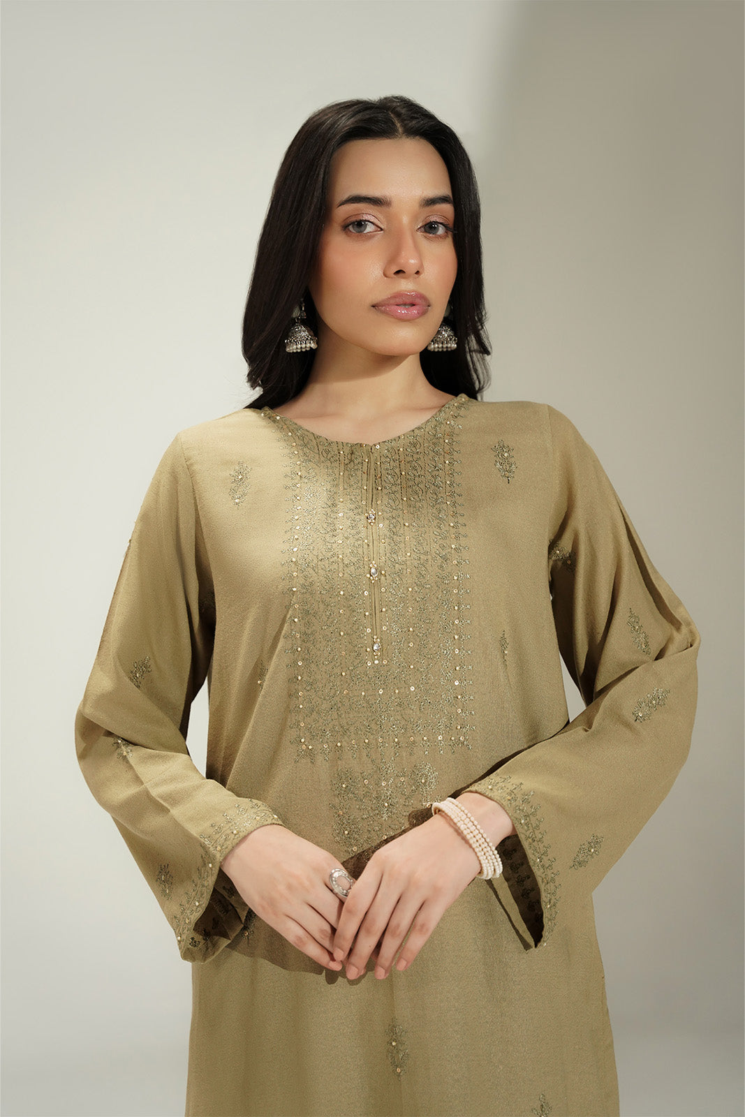 2 Piece Lawn Karandi Embroidered Suit (CS0730)