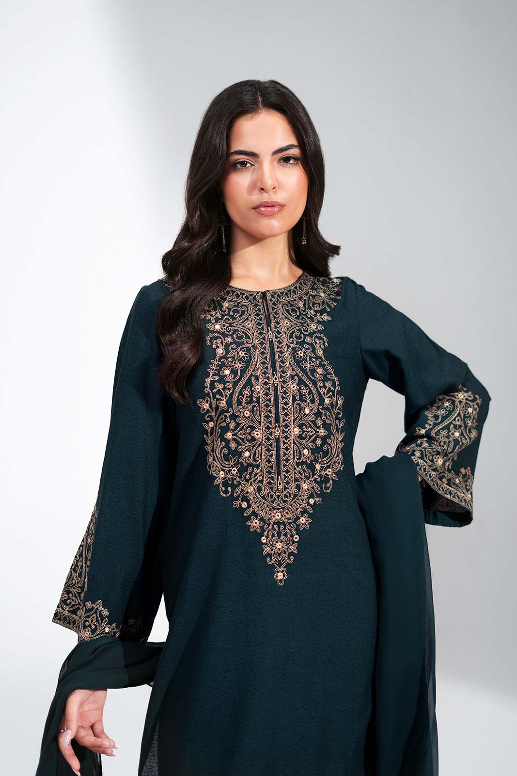 3 Piece Lawn Karandi Embroidered Suit (CS0746)