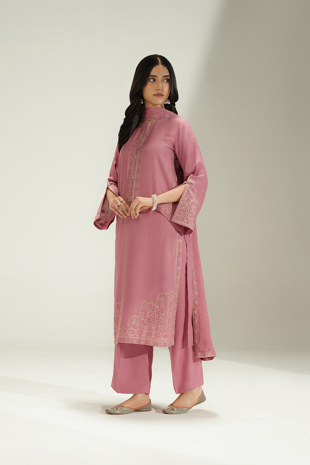 3 Piece Lawn Karandi Embroidered Suit (CS0750)