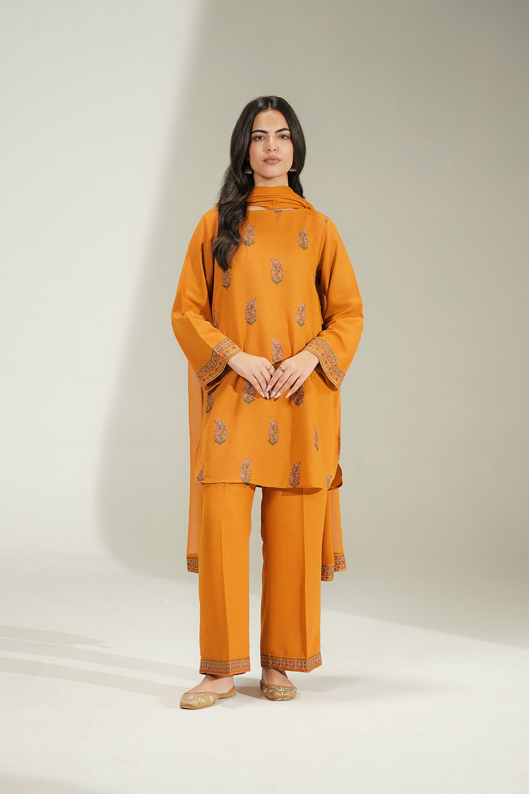 3 Piece Lawn Karandi Embroidered Suit (CS0756)