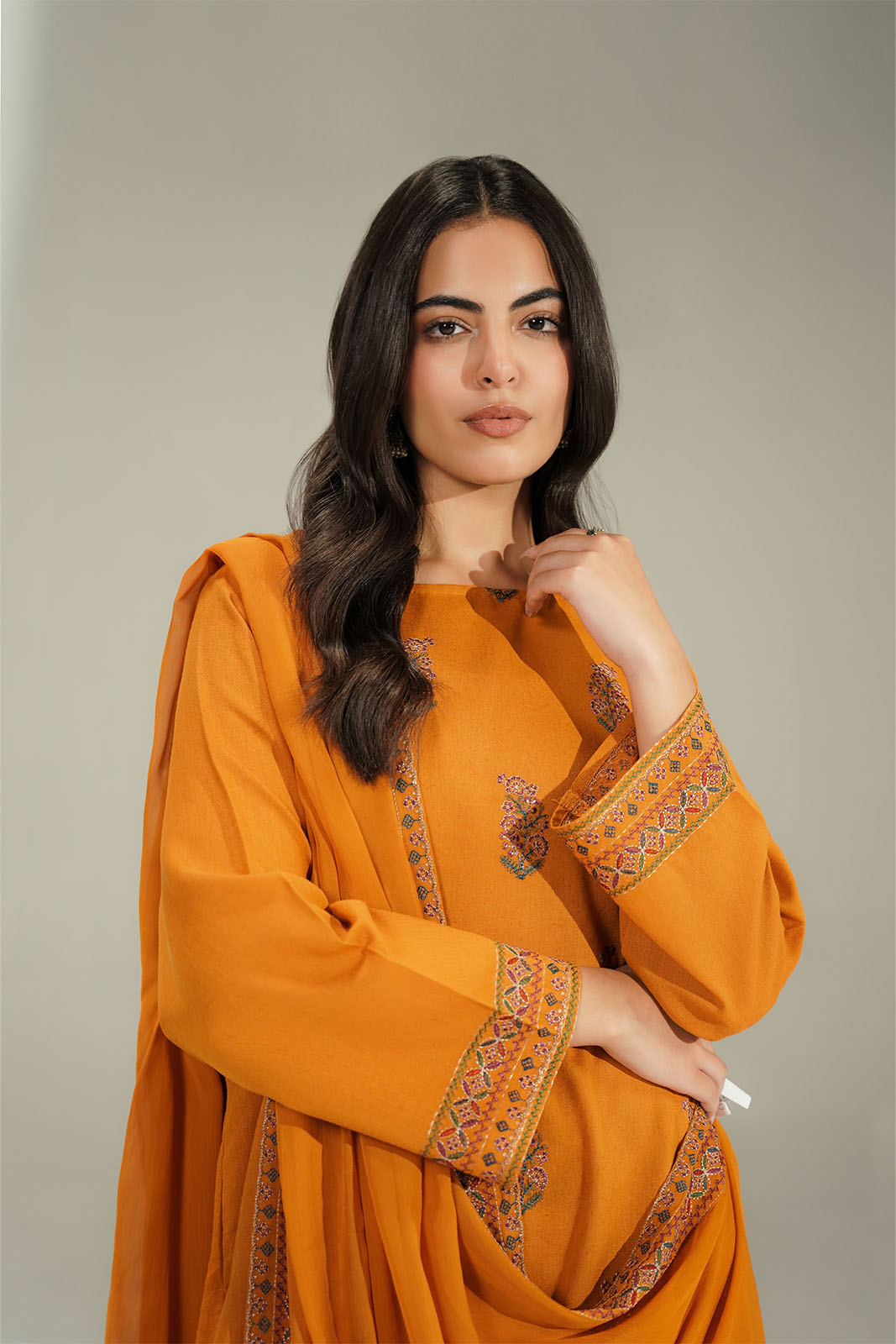 3 Piece Lawn Karandi Embroidered Suit (CS0756)