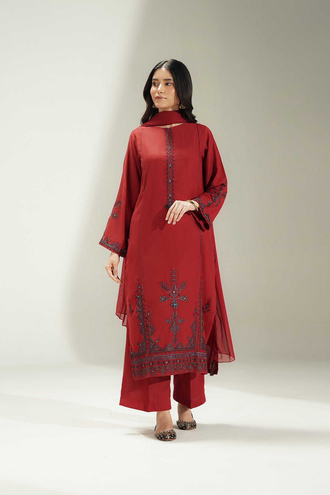 3 Piece Lawn Karandi Embroidered Suit (CS0759)