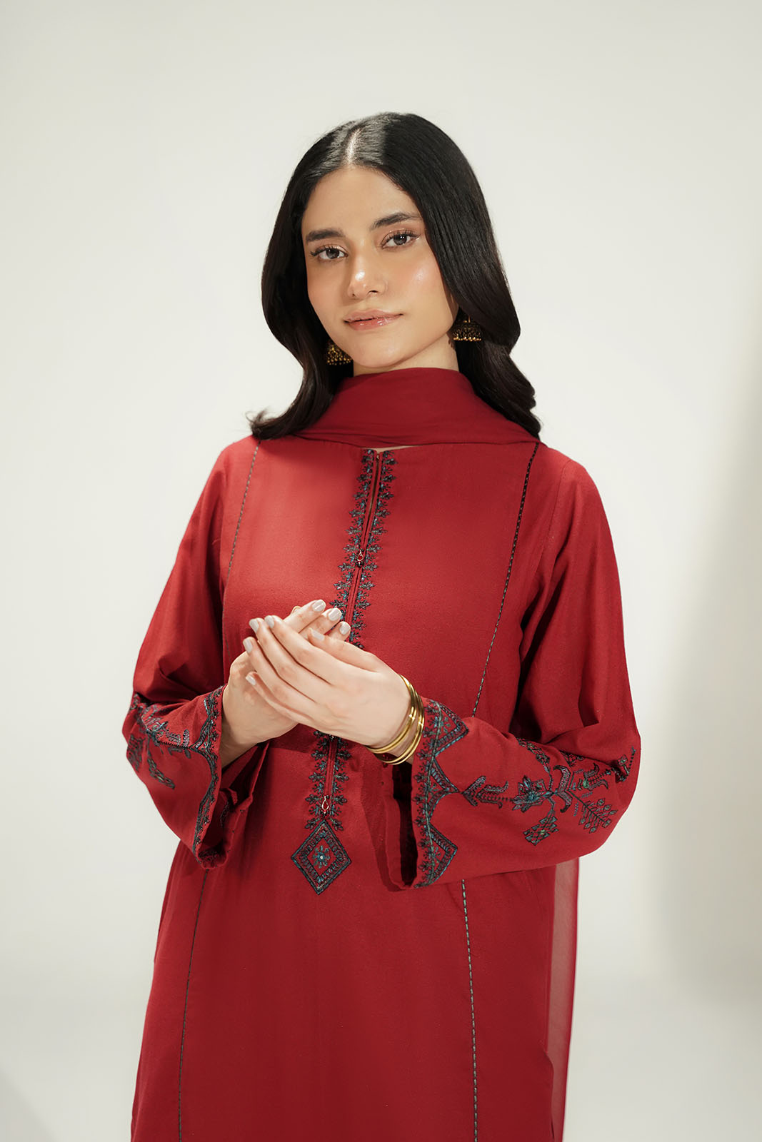3 Piece Lawn Karandi Embroidered Suit (CS0759)
