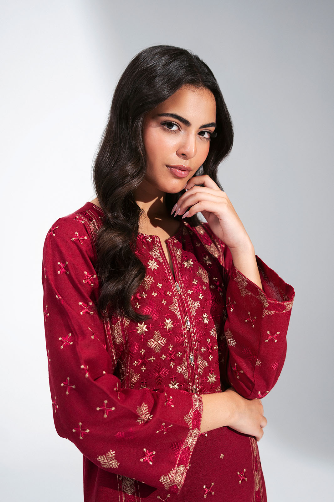 2 Piece Cotton Karandi Embroidered Suit (CS0764)