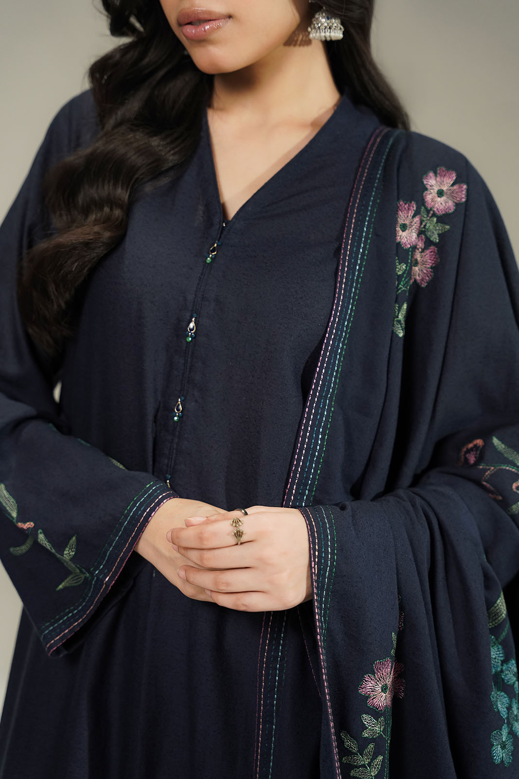 3 Piece Lawn Karandi Embroidered Suit (CS0770)