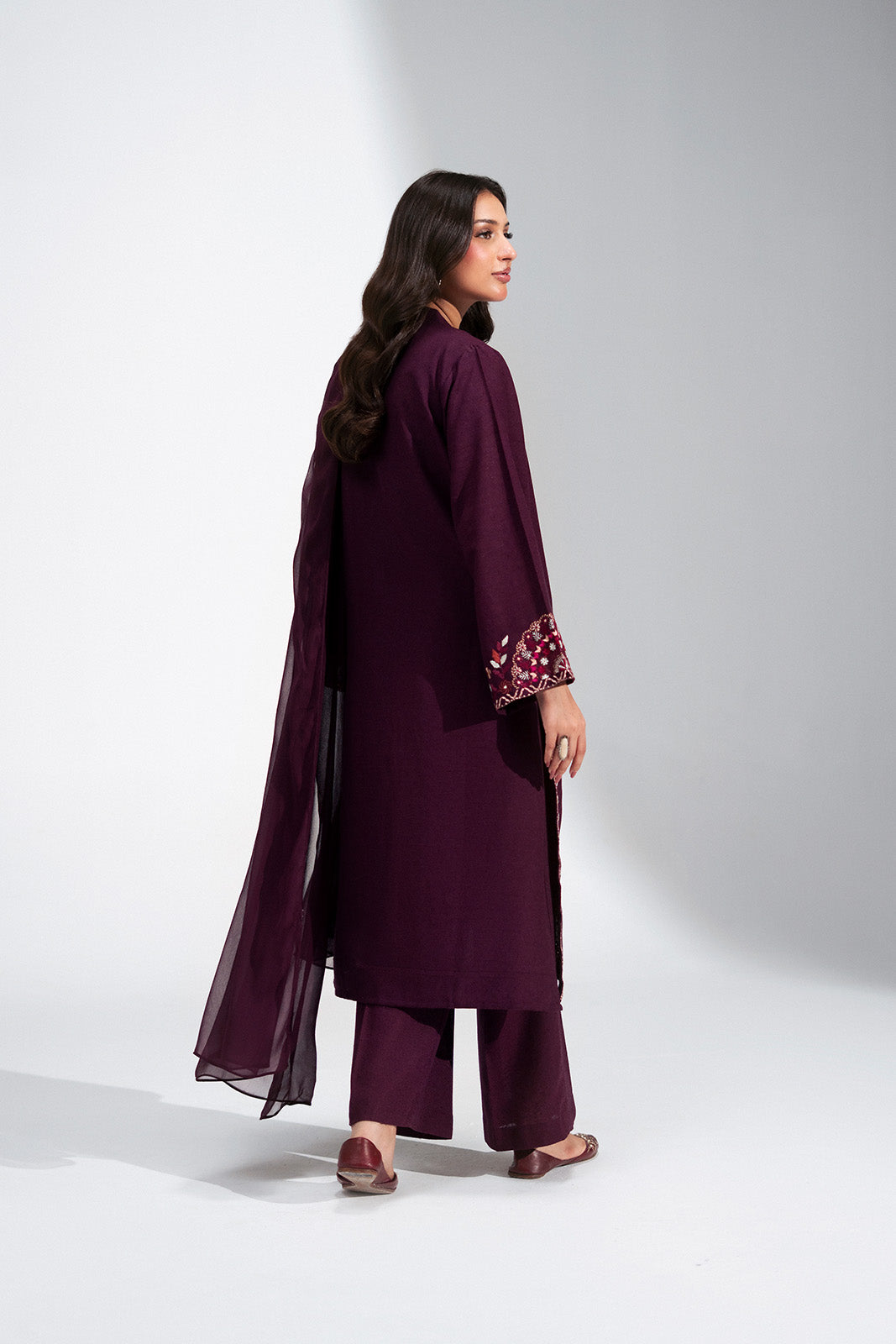 3 Piece Cotton Karandi Embroidered Suit (CS0772)