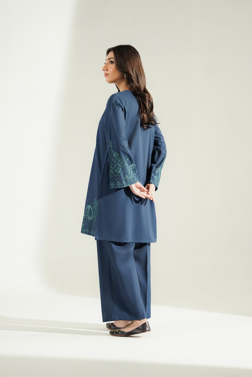 2 Piece Slub Khaddar Embroidered Suit (CS0777)