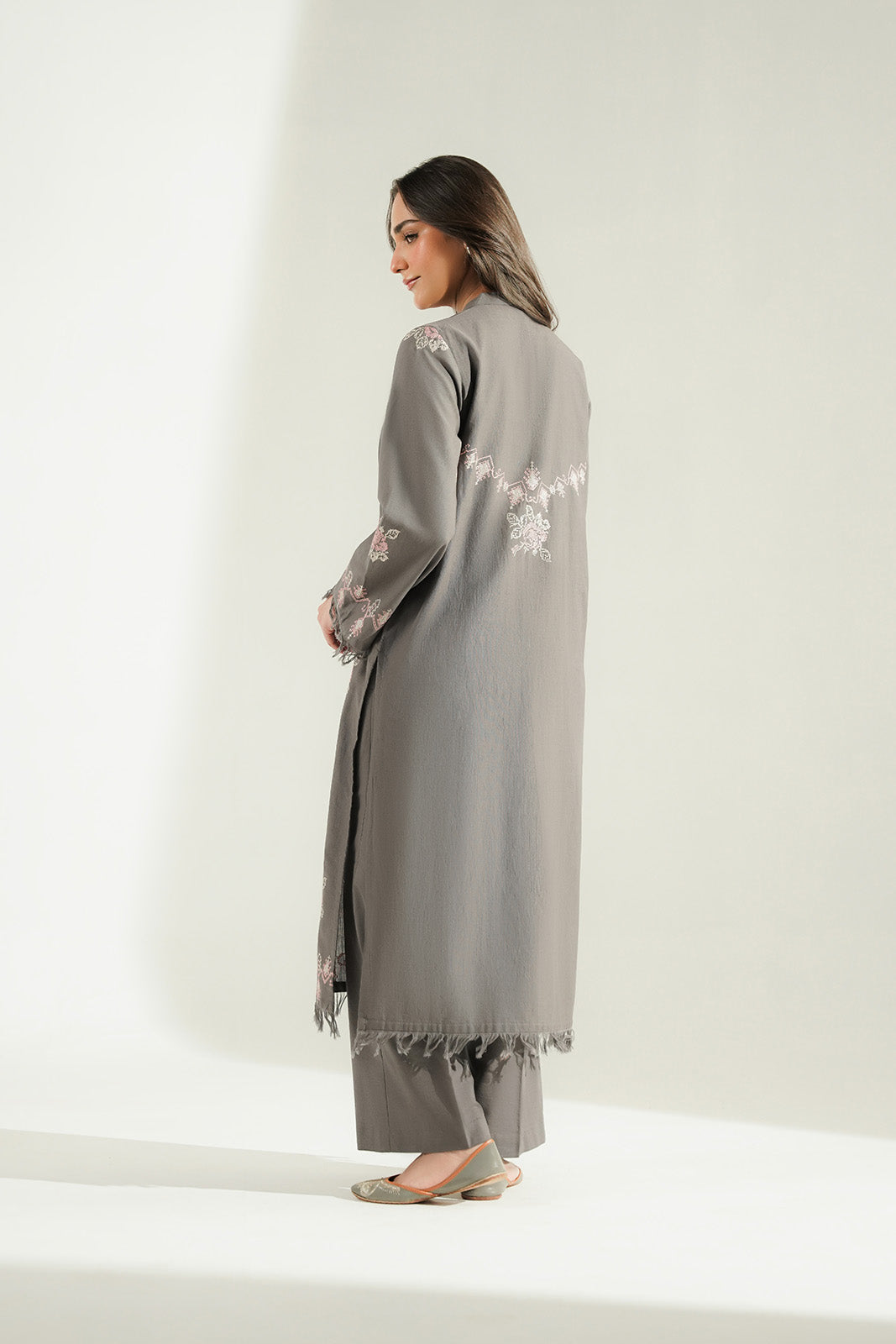 2 Piece Slub Khaddar Embroidered Suit (CS0786)