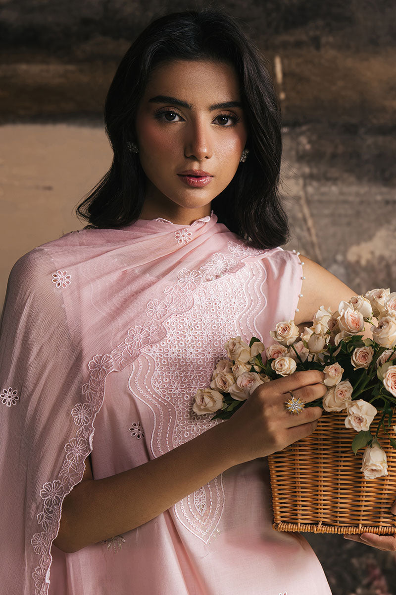 PINK BLOSSOM-3PC LAWN EMBROIDERED SUIT