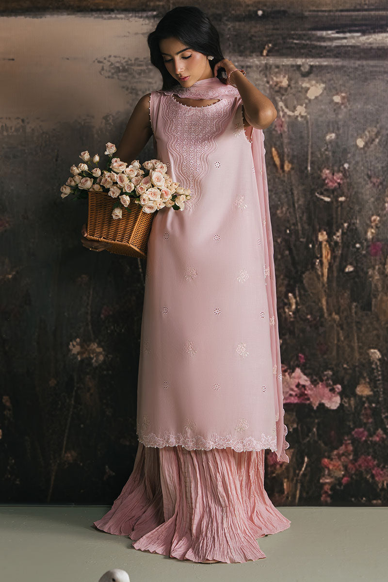 PINK BLOSSOM-3PC LAWN EMBROIDERED SUIT