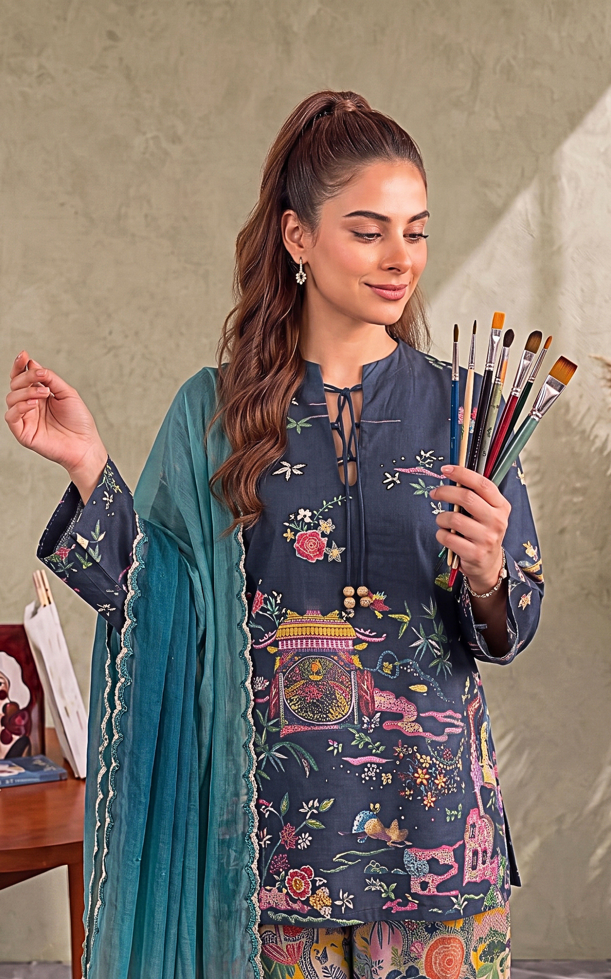 Kiana (CU26-03) | 3pcs Stitched Cambric