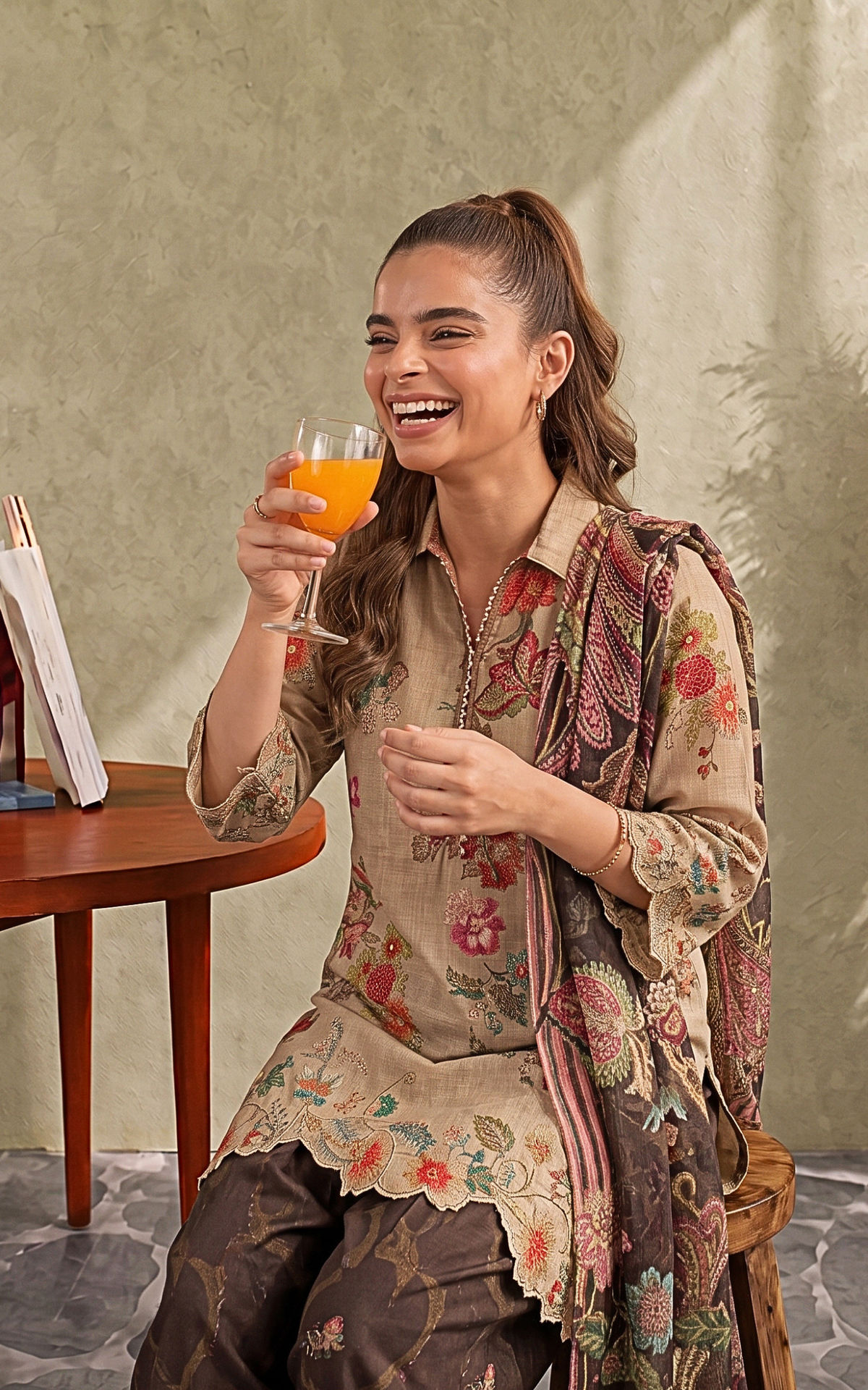 Mocca (CU26-04) | 3pcs Stitched Cambric