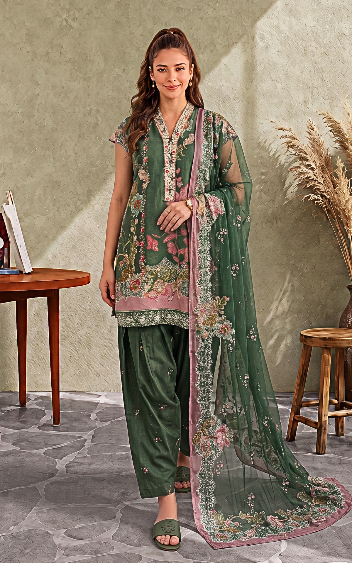 Soha (CU26-06) | 3pcs Stitched Cambric