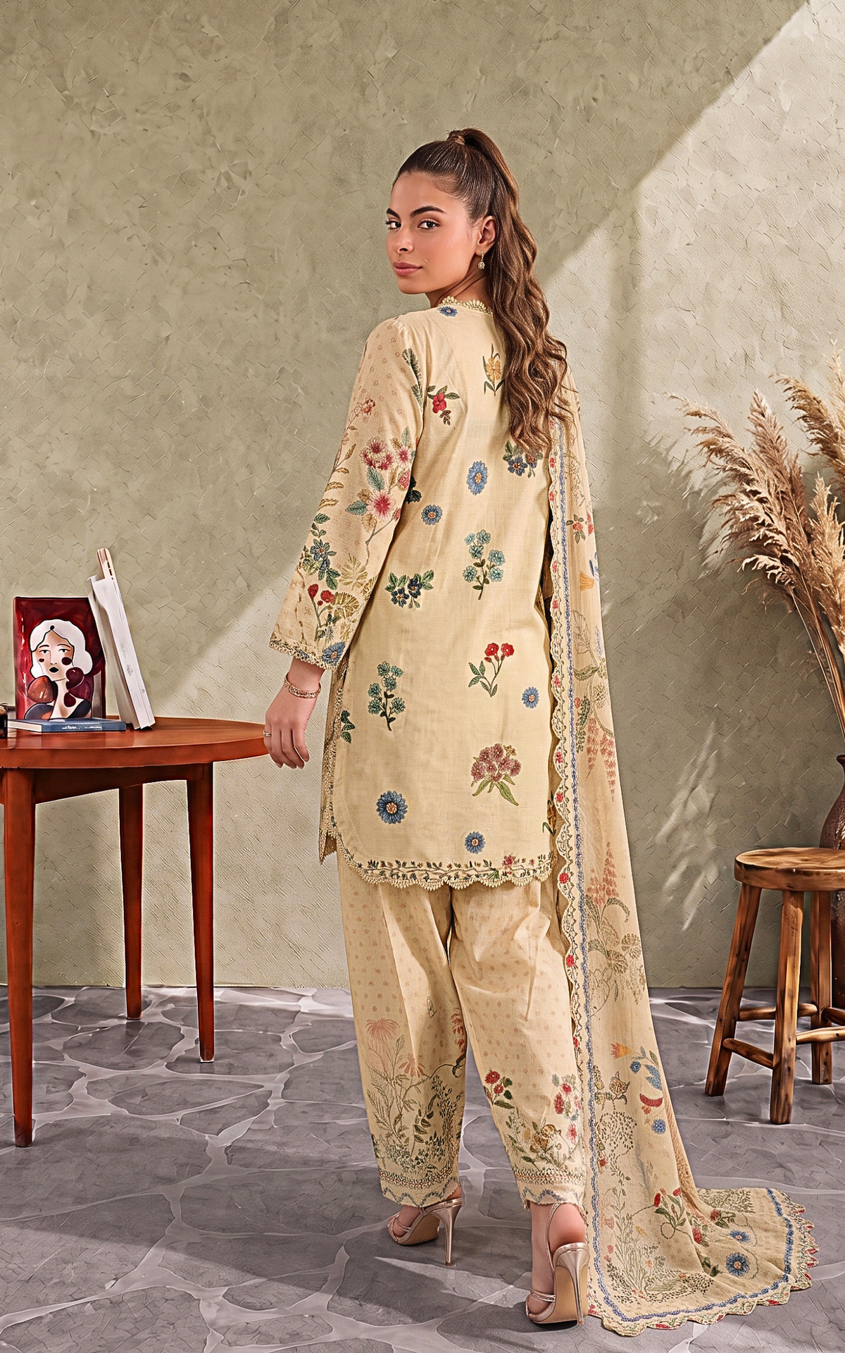 Seham (CU26-07) | 3pcs Stitched Cambric